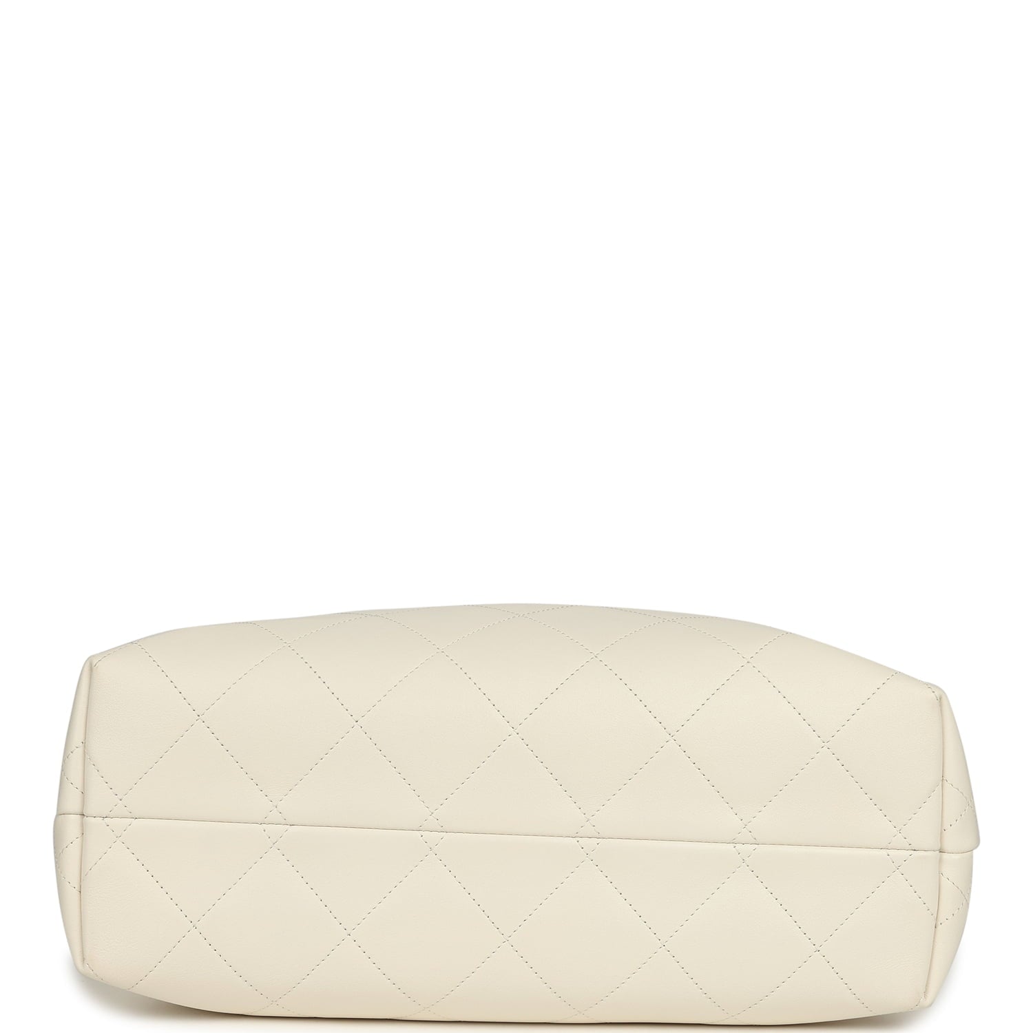 Chanel Small Coco Hobo Bag White Calfskin Antique Gold Hardware