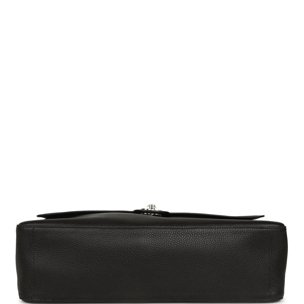Chanel Maxi "Souplissimo" Large Flap Bag Black Caviar Silver Hardware