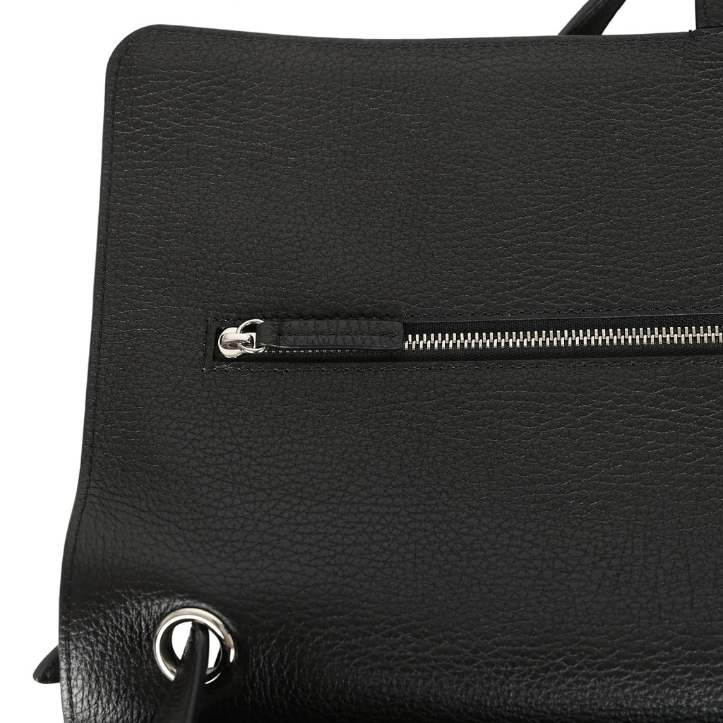 Chanel Maxi "Souplissimo" Large Flap Bag Black Caviar Silver Hardware
