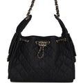 Chanel Small 25 Hobo Bag Dark Blue Denim Light Gold Hardware