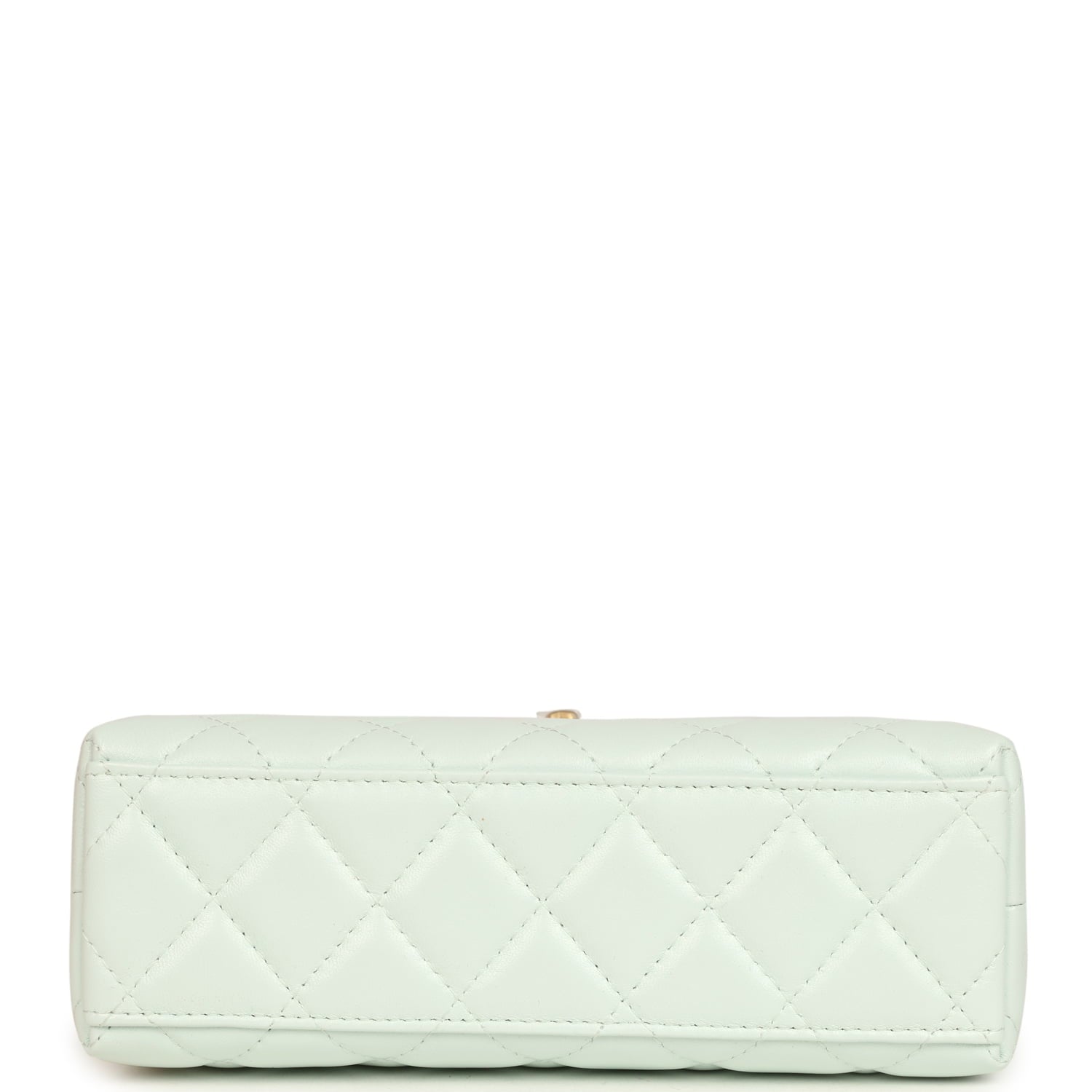 Chanel Small Kelly Shopper Mint Shiny Lambskin Brushed Gold Hardware