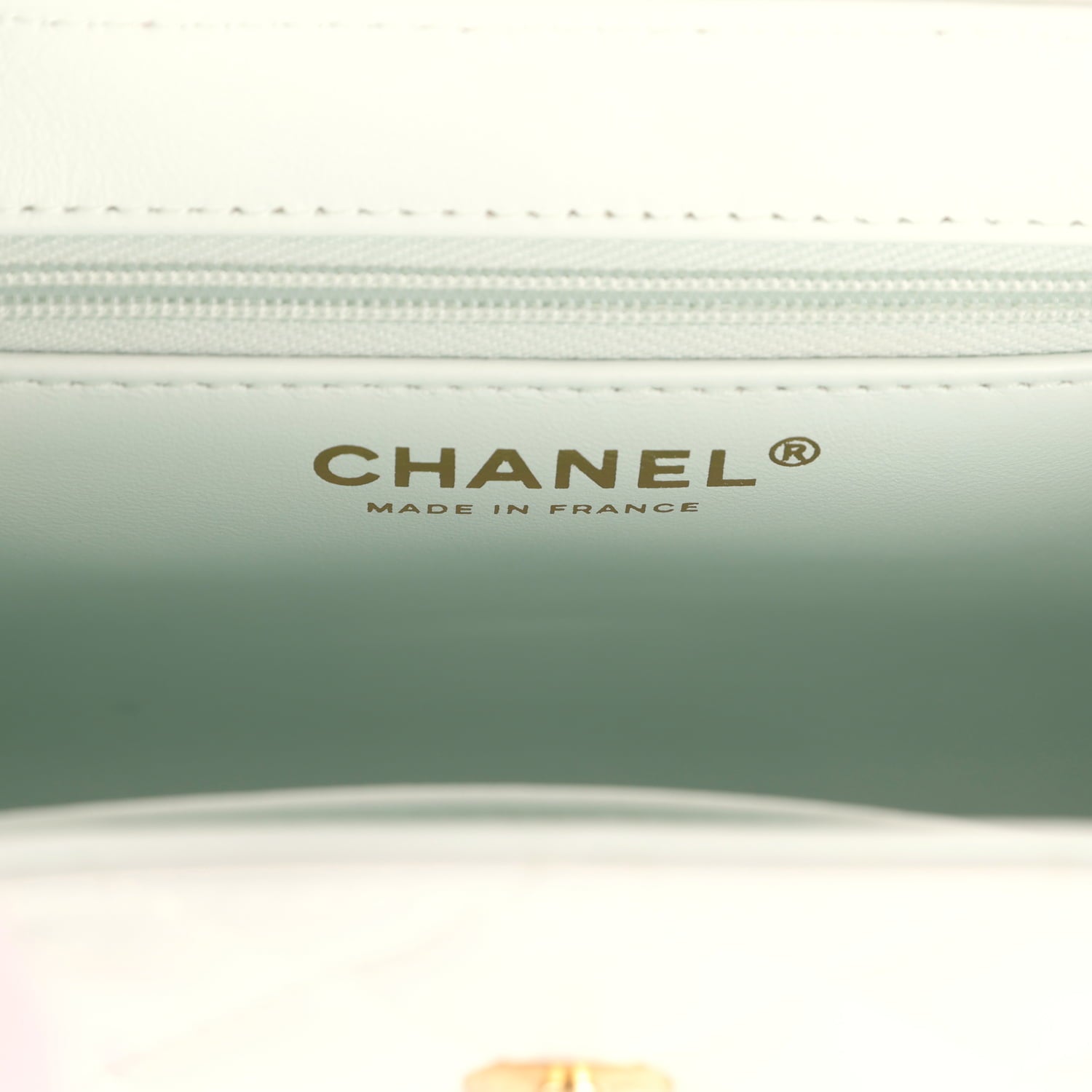 Chanel Small Kelly Shopper Mint Shiny Lambskin Brushed Gold Hardware