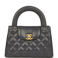 Pre-owned Chanel Small Kelly Shopper Grey Shiny Aged Calfskin Brushed Gold Hardware