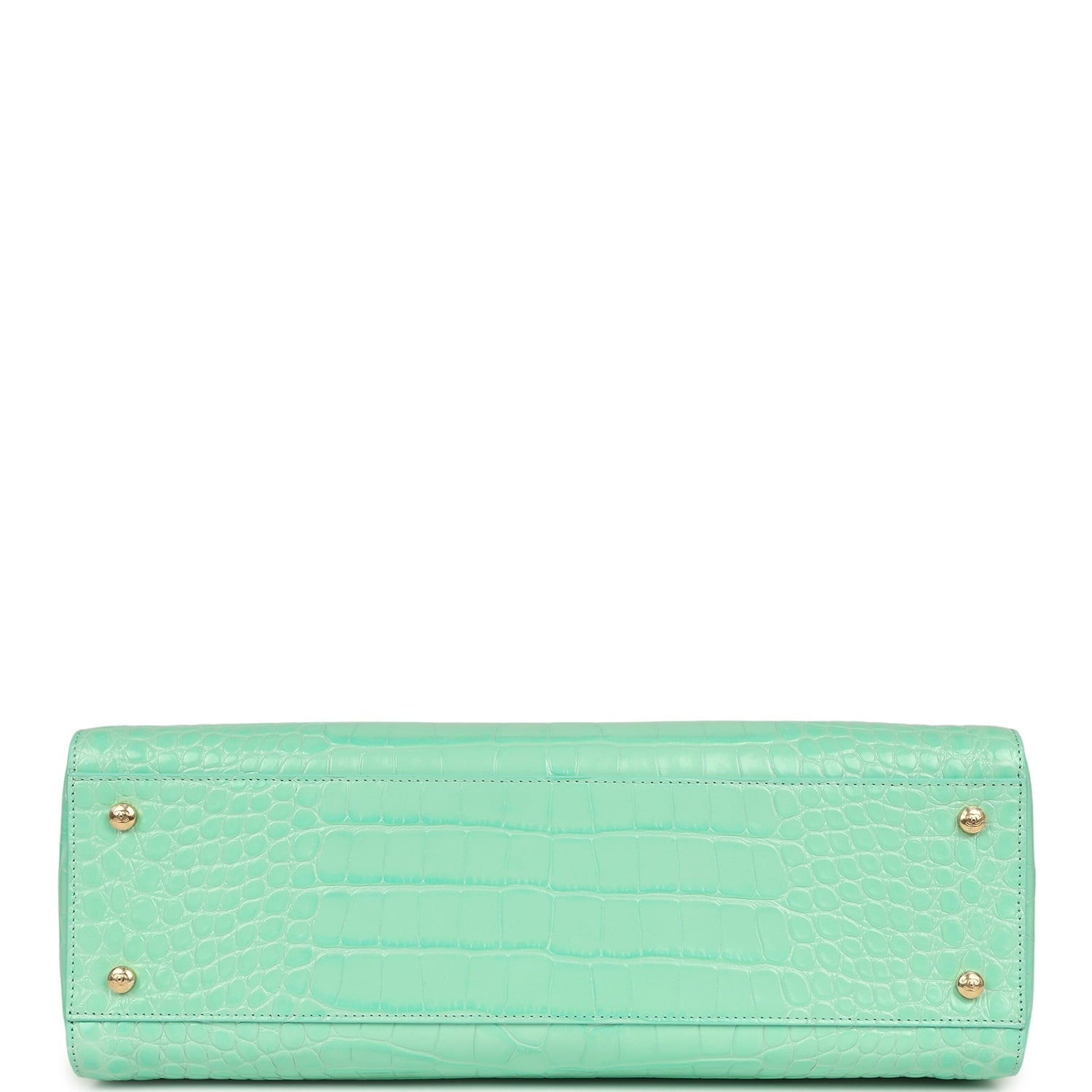 Chanel Small Cerf Shopping Bag Teal Croc Embossed Calfskin Gold Hardware