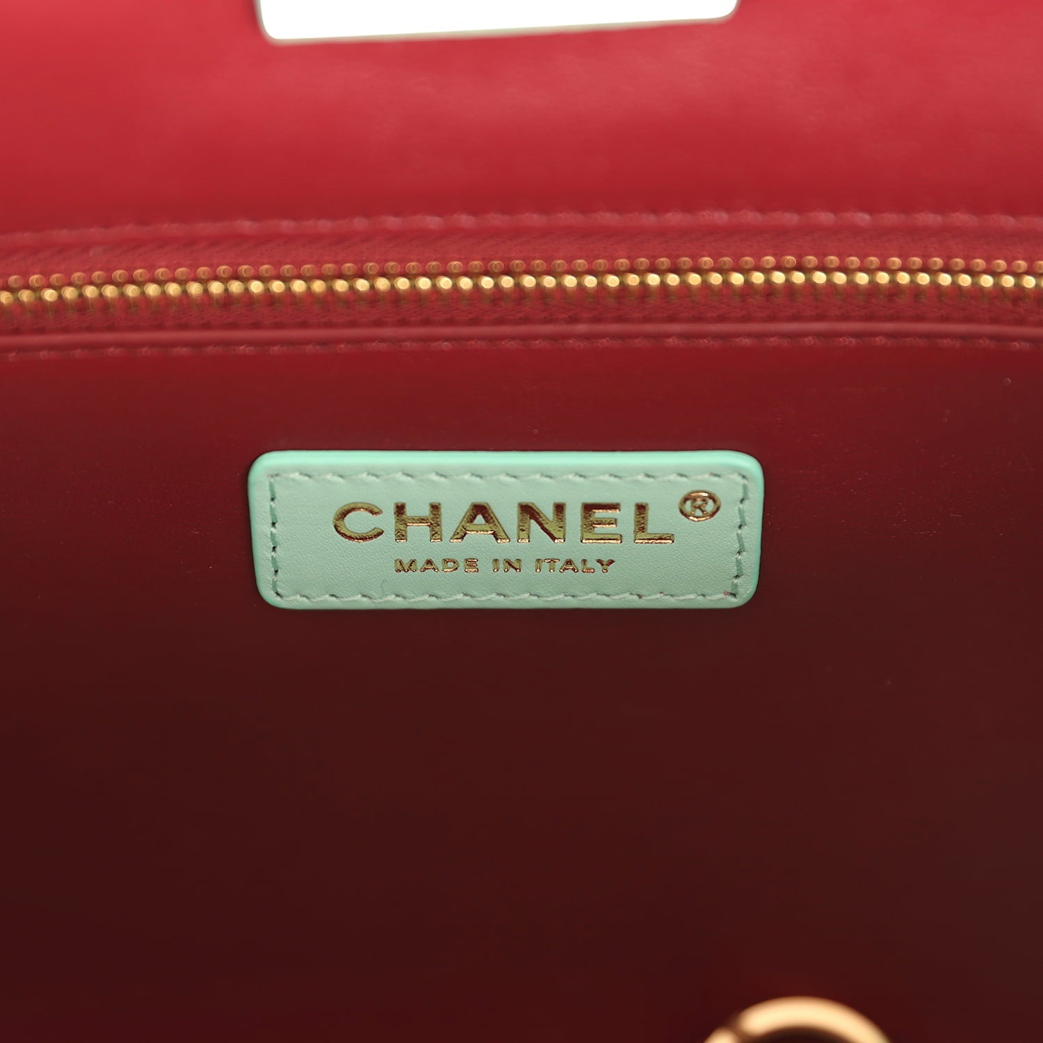 Chanel Small Cerf Shopping Bag Teal Croc Embossed Calfskin Gold Hardware