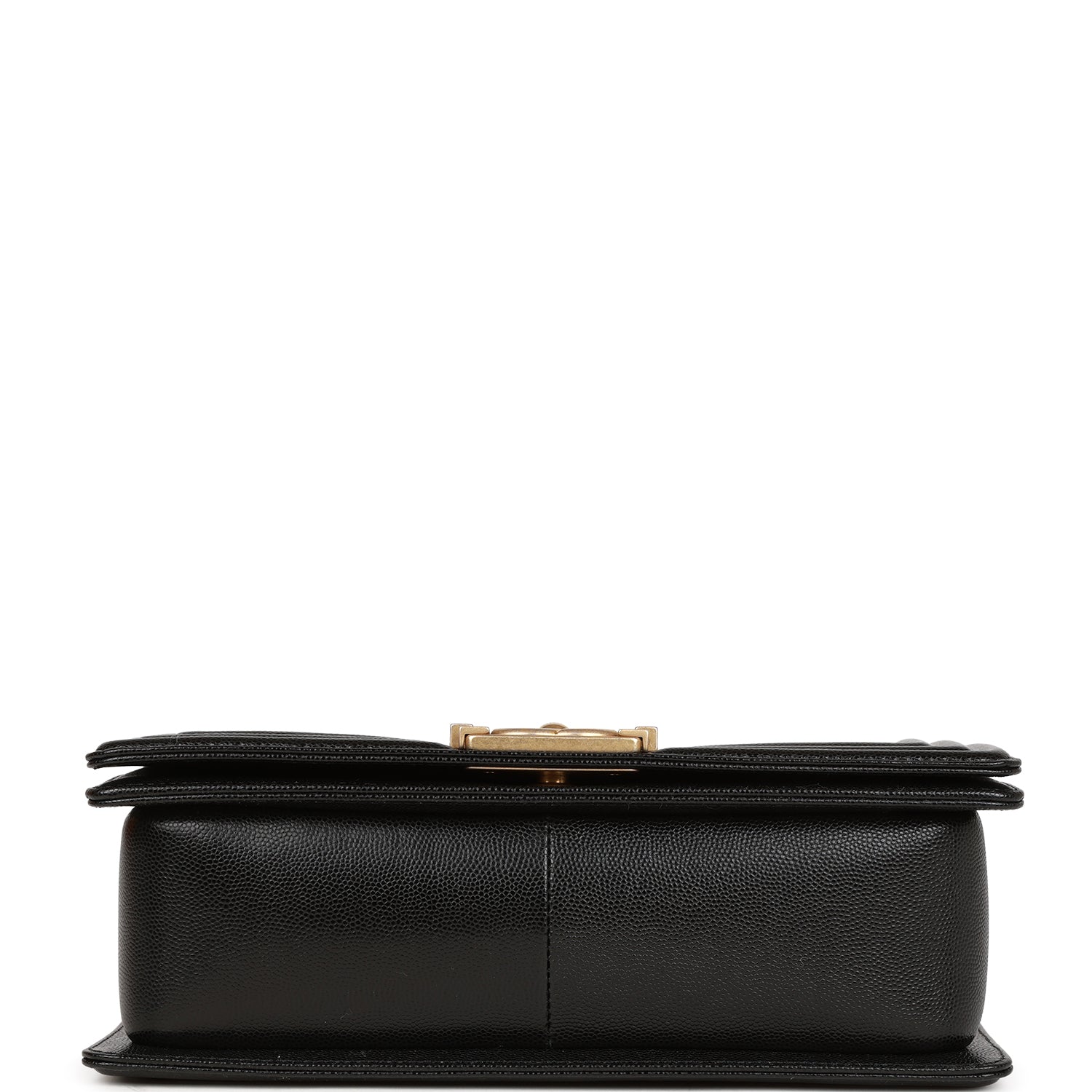 Chanel Medium Boy Bag Black Caviar Antique Gold Hardware