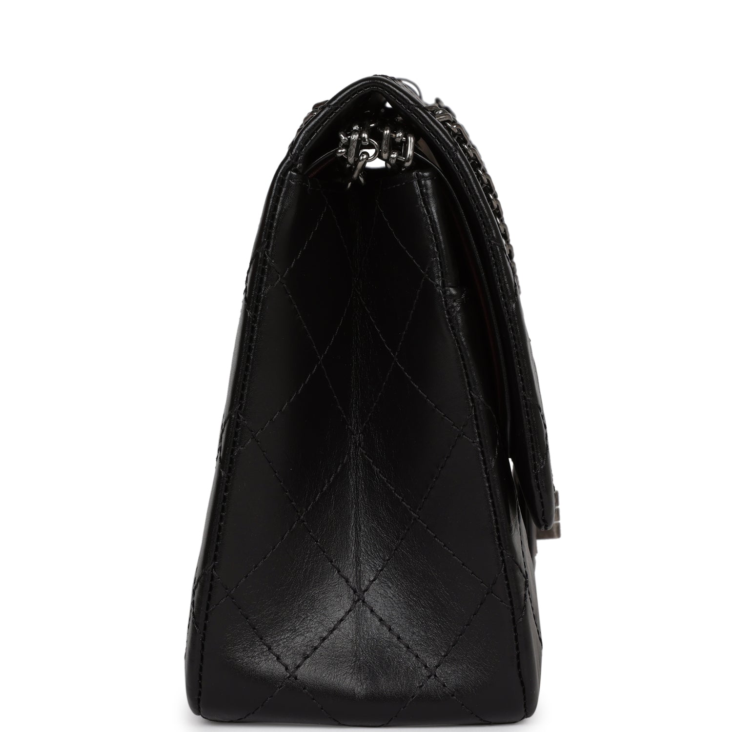 Chanel Jumbo Reissue 227 2.55 Flap Bag Aged Calfskin Ruthenium Hardware