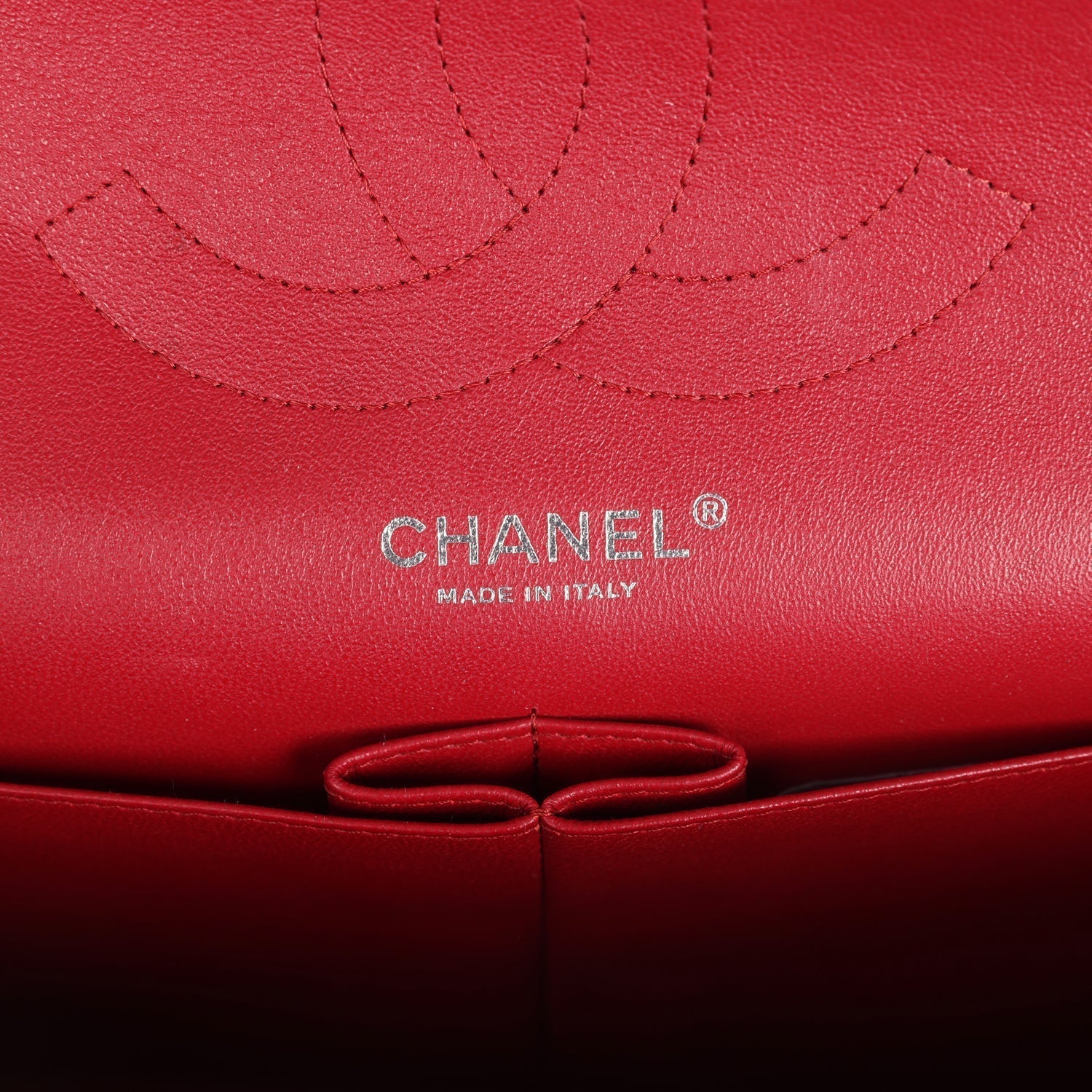 Chanel Jumbo Classic Double Flap Bag Red Caviar Silver Hardware