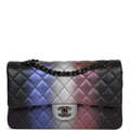 Chanel Medium Classic Double Flap Bag Multicolor Iridescent Calfskin Black Hardware