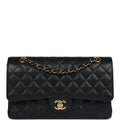 Chanel Medium Classic Double Flap Black Caviar Gold Hardware