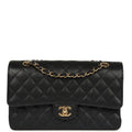 Chanel Medium Classic Double Flap Black Caviar Gold Hardware