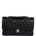 Chanel Medium Classic Double Flap Black Caviar Gold Hardware