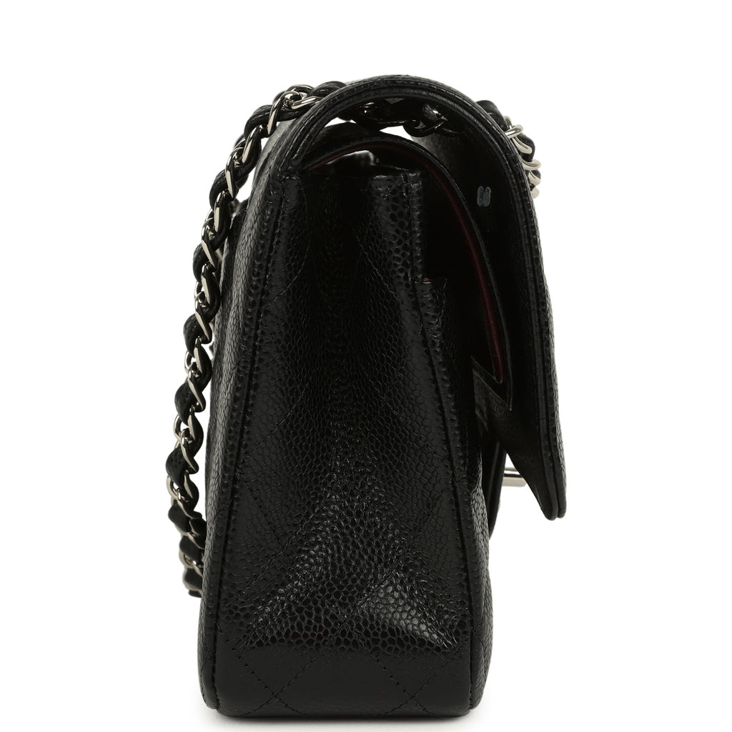Chanel Medium Classic Double Flap Black Caviar Silver Hardware