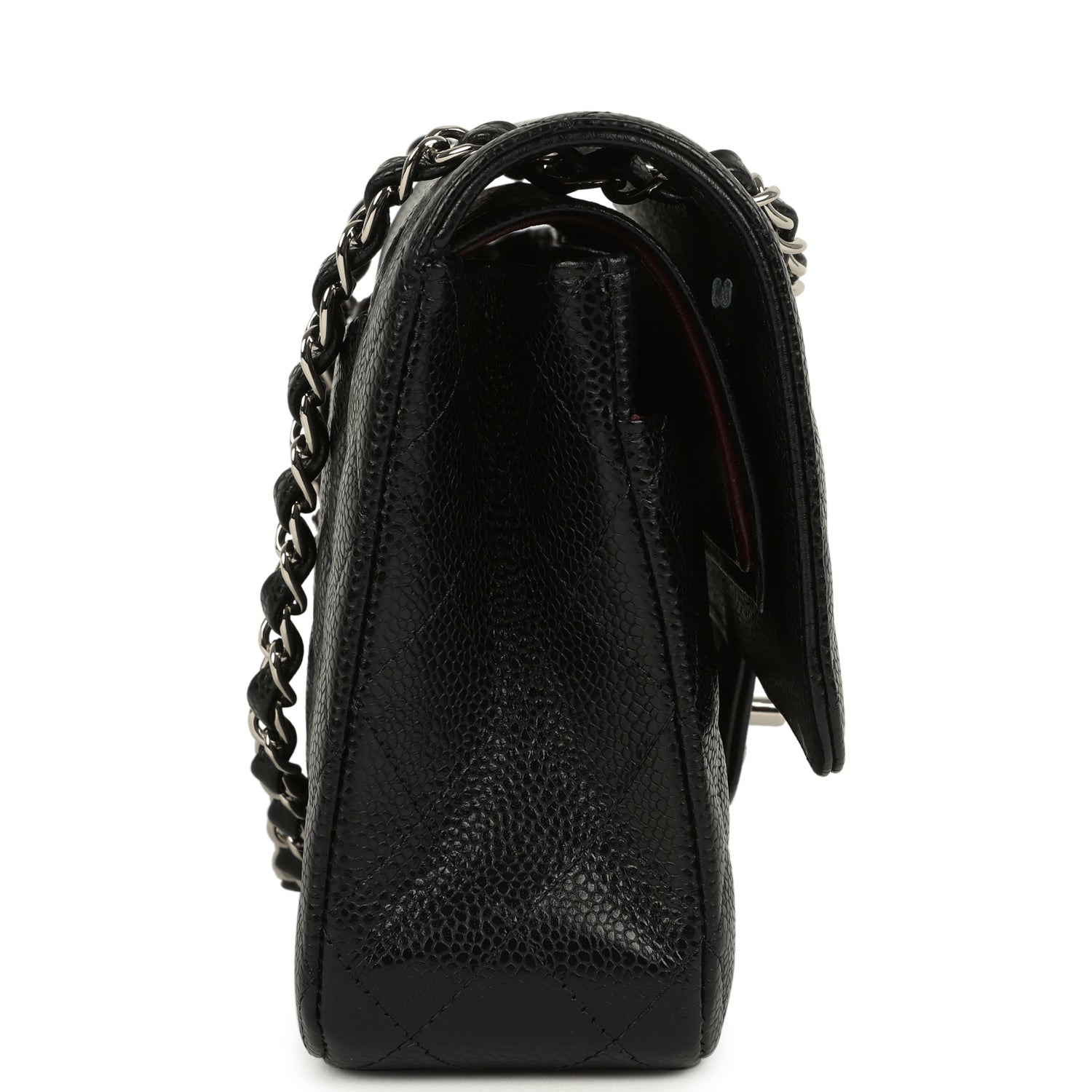 Chanel Medium Classic Double Flap Black Caviar Silver Hardware