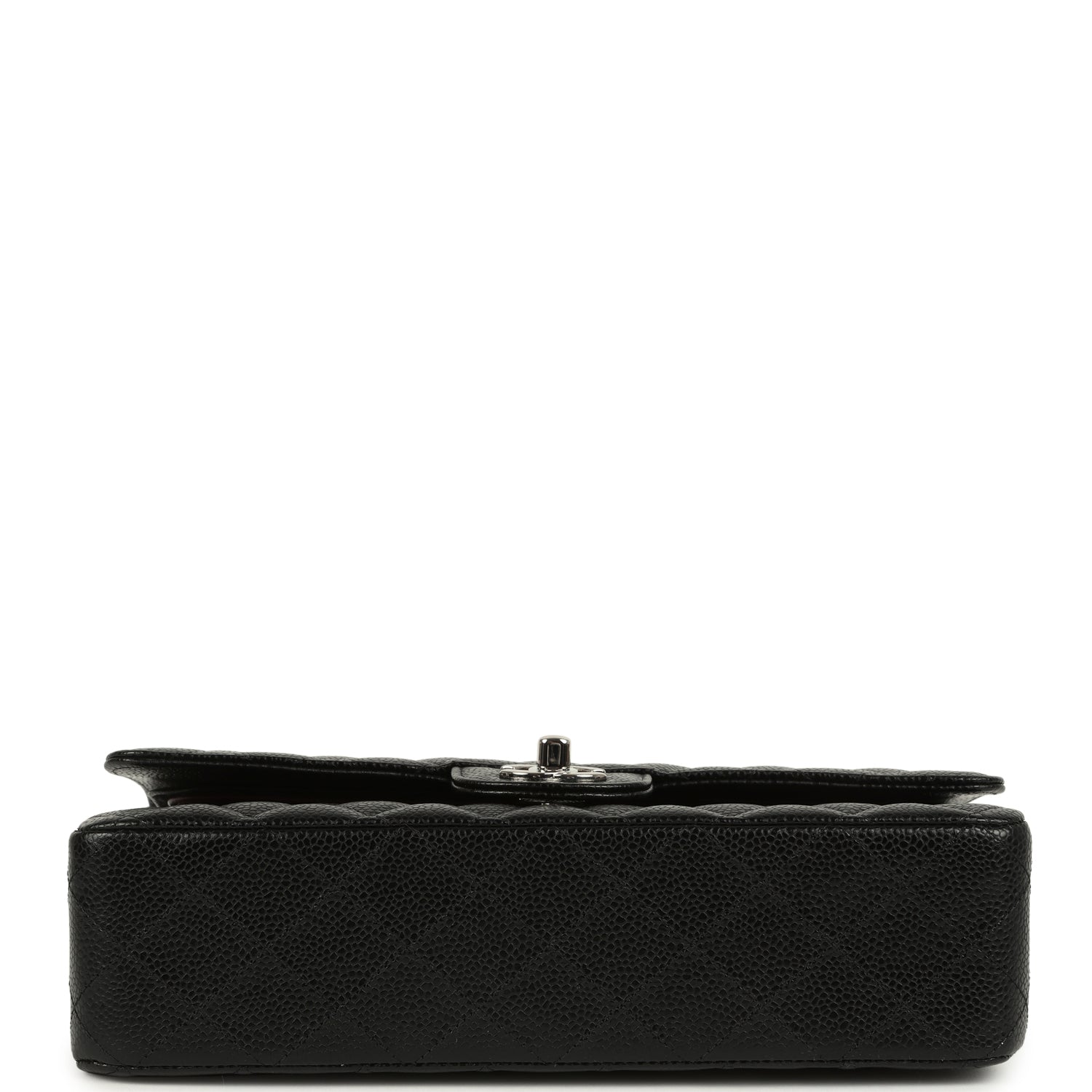 Chanel Medium Classic Double Flap Black Caviar Silver Hardware