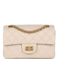 Chanel Mini Reissue 224 2.55 Flap Bag Beige Aged Calfskin Antique Gold Hardware