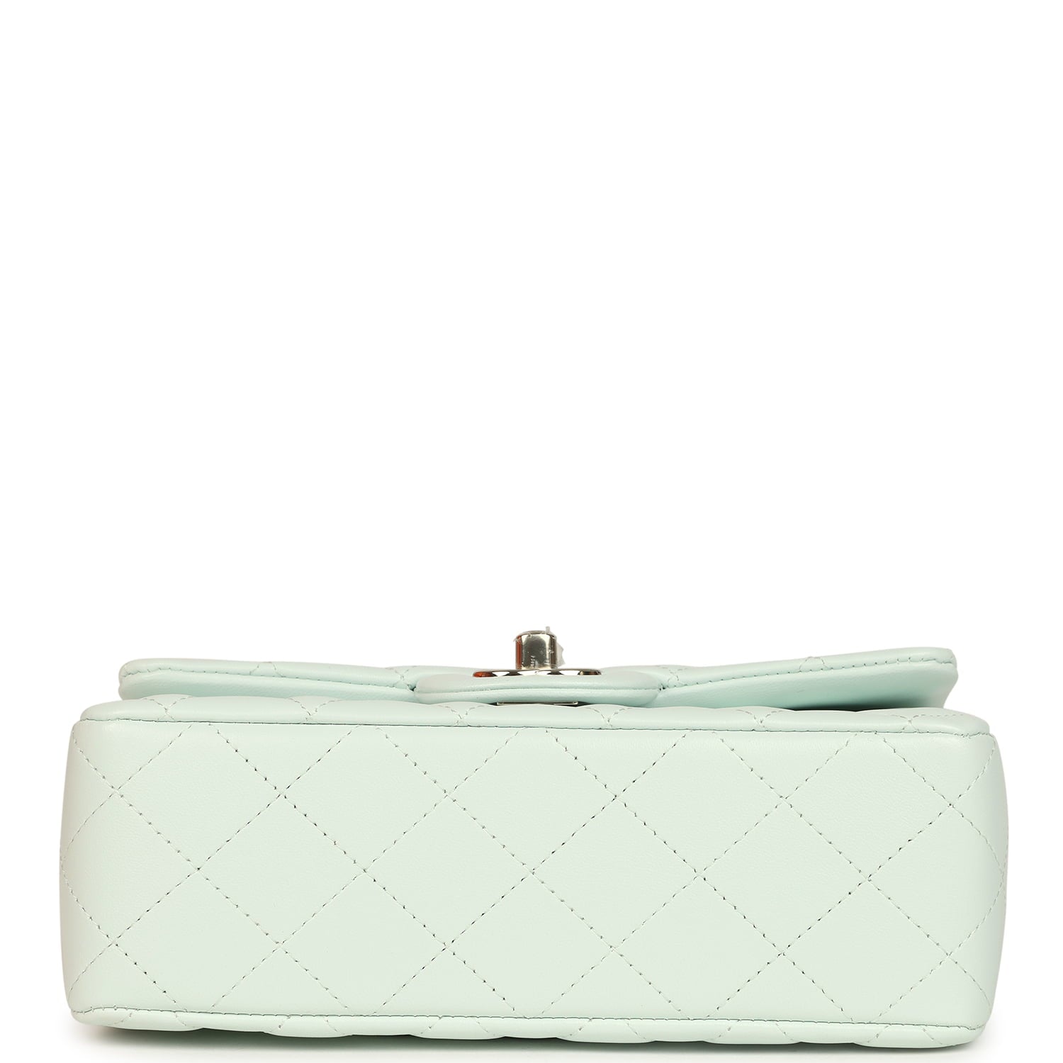 Chanel Mini Classic Rectangular Flap Bag Mint Lambskin Light Gold Hardware