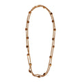 Chanel Vintage Gold Plated Tigers Eye Long Necklace