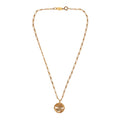 Chanel Vintage 24K Gold Plated Crystal CC Charm Pendant Necklace