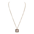 Chanel Vintage 24K Gold Plated Pink No.5 Rhinestone Pendant Necklace