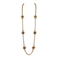 Chanel Vintage Medallion Cable Chain Gold Metal Necklace