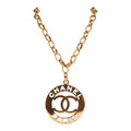 Chanel Vintage 24K Gold Plated CC Paris Jumbo Medallion