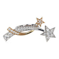 Chanel Etoile Filante Ring 18k White and Yellow Gold with Diamonds