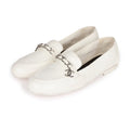 Chanel White Lambskin Loafers 37