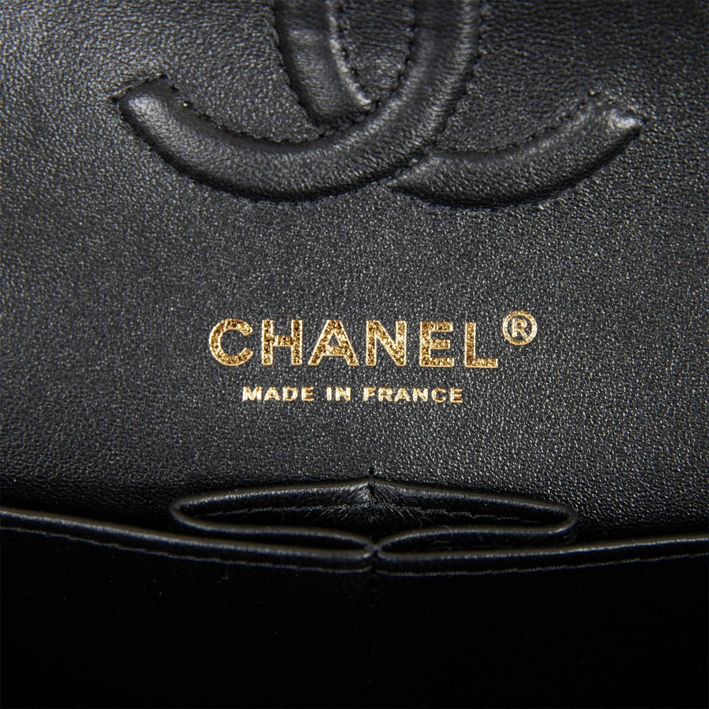 Chanel Small Classic Double Flap Hammered Gold Metallic Calfskin Gold Hardware