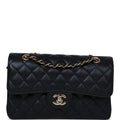 Chanel Small Classic Double Flap Bag Black Caviar Gold Hardware