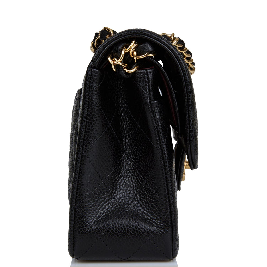 Chanel Small Classic Double Flap Black Caviar Gold Hardware