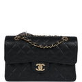 Chanel Small Classic Double Flap Bag Black Caviar Gold Hardware