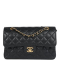 Chanel Small Classic Double Flap Bag Black Caviar Gold Hardware