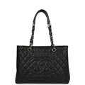 Chanel Grand Shopping Tote GST Black Caviar Silver Hardware