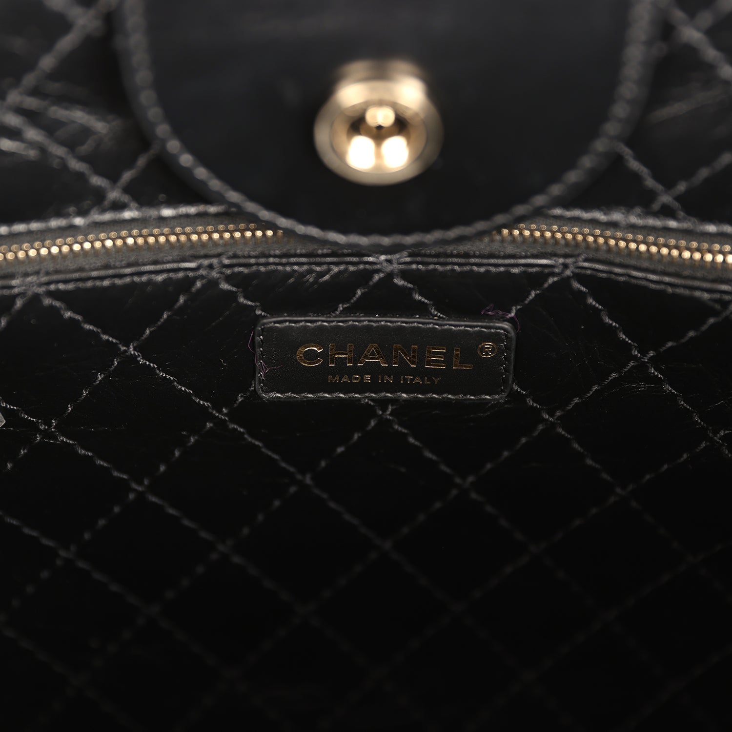 Pre-owned Chanel Medium Deauville Shopping Tote Black Crumpled Calfskin and Tweed Gold Hardware