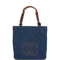 Chanel Vintage CC Denim Tote Bag