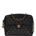 Chanel Vintage Camera Bag Black Caviar Gold Hardware