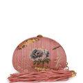 Chanel Vintage Timeless Clutch Rose Pink Brocade Silk Gold Hardware