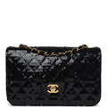 Chanel Vintage Small Flap Bag Black Sequin Gold Hardware
