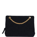 Chanel Vintage Shoulder Bag Navy Tweed Gold Hardware