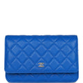 Chanel Wallet on Chain WOC Blue Caviar Light Gold Hardware