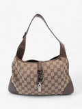 Gucci Vintage Jackie GG Supreme / Brown Canvas Small