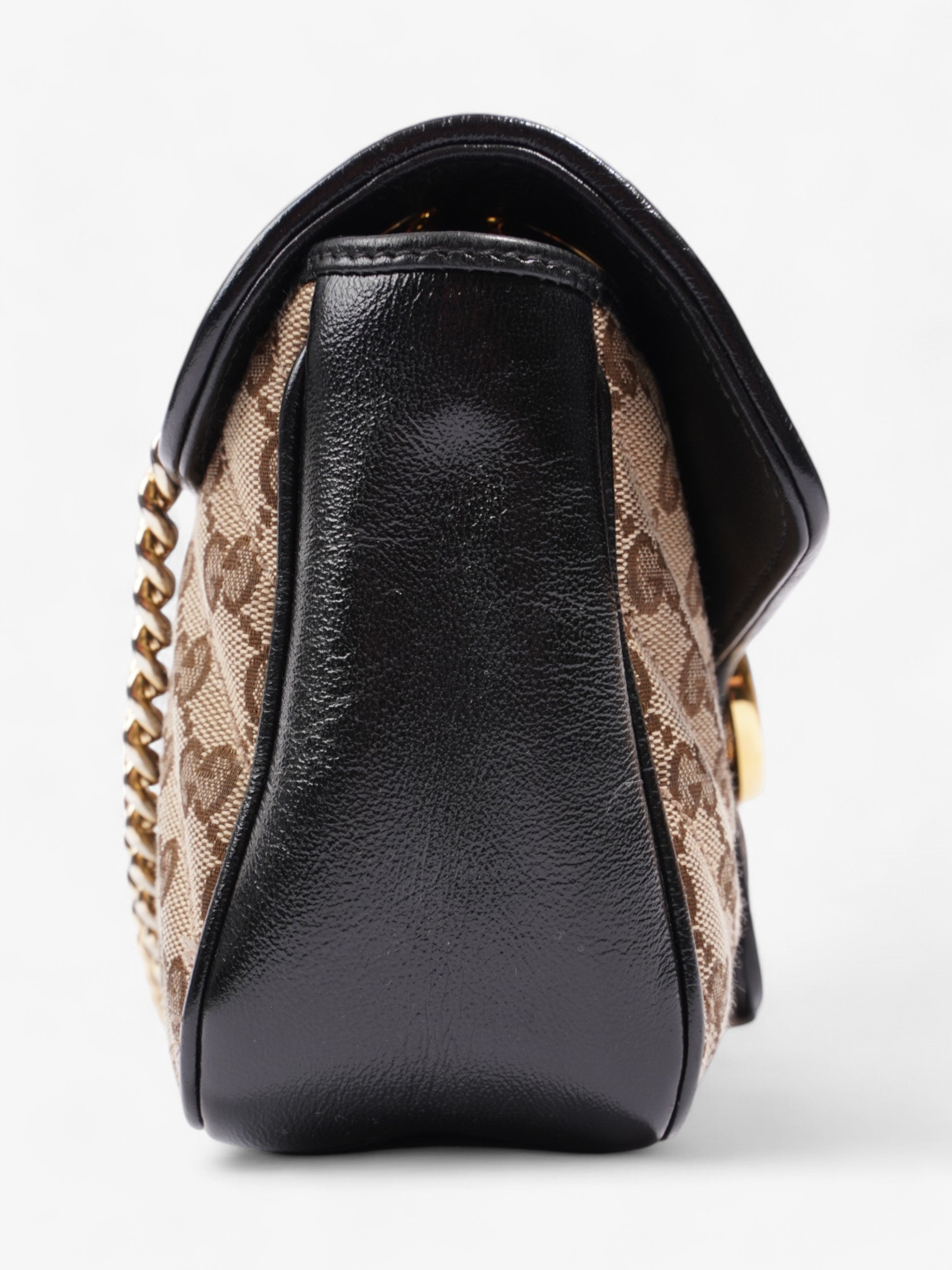 Gucci Marmont Black / Monogram Canvas Small