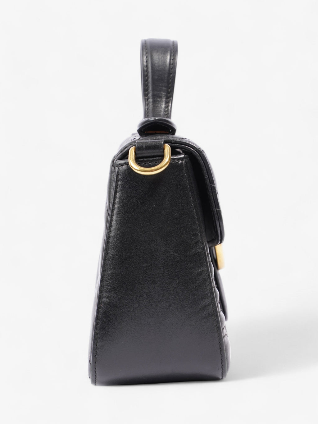 Gucci GG Marmont Mini Top Handle Bag in Quilted Black Leather Black GG Supreme Matelasse Leather Mini