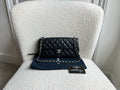 Chanel East West Flap in Black Caviar Silver Hardware