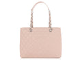 Chanel Light Pink Quilted Caviar Grand Shopping Tote GST