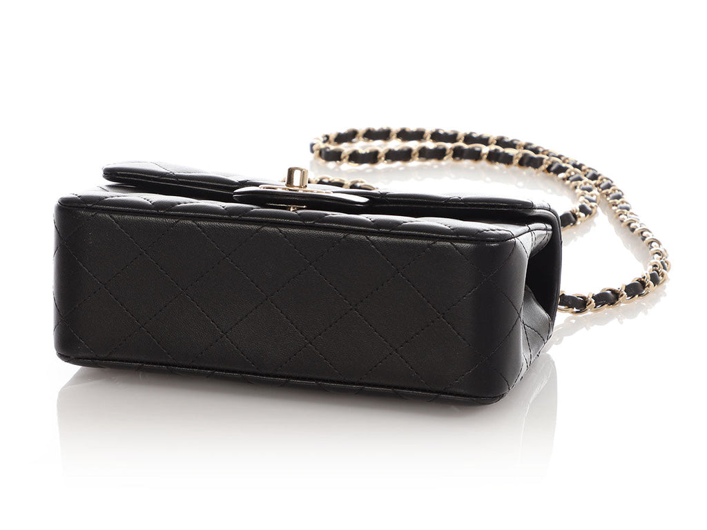 Chanel Mini Black Quilted Lambskin Rectangular Classic