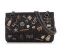 Chanel Black Quilted Aged Calfskin Lucky Charms Reissue 225