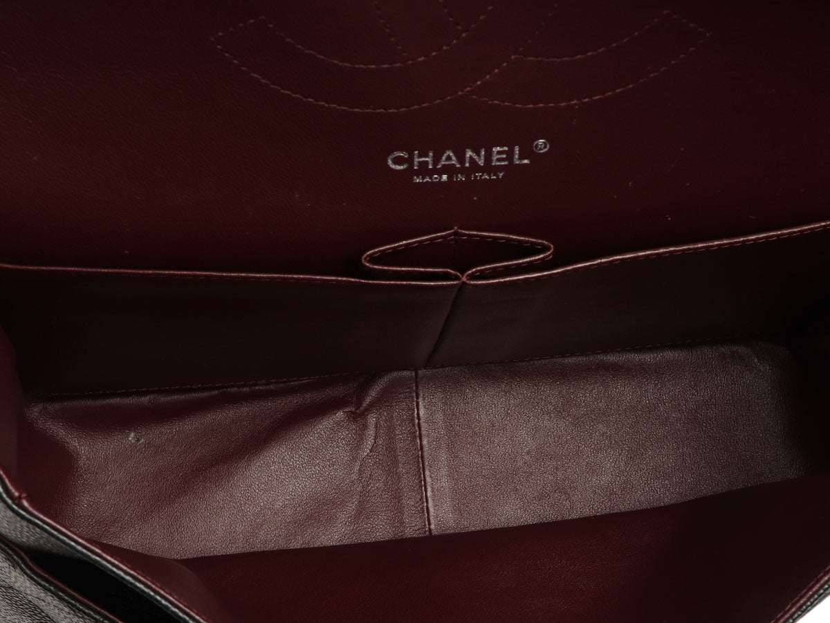 Chanel Jumbo Black Quilted Caviar Classic Double Flap