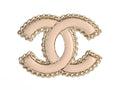 Chanel Medium Light Pink Enamel CC Brooch